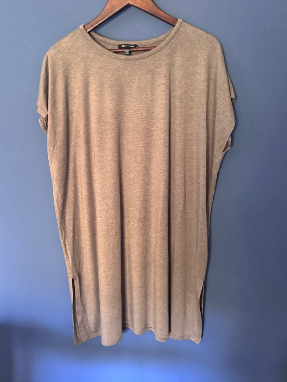 EILEEN FISHER TARRAGON TENCEL CREW NECK TUNIC 1X